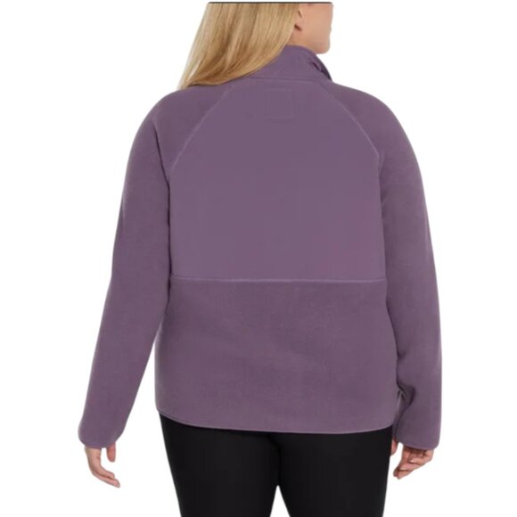 NEW GapFit Mixed Media Fleece Jacket | Purple - Picture 2 of 6